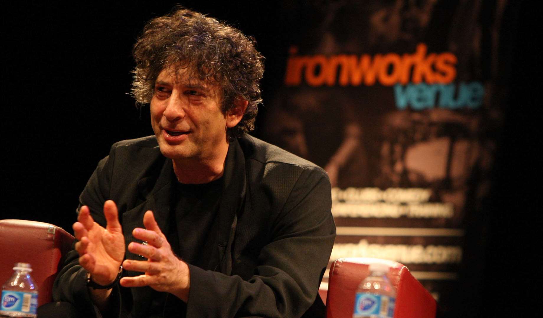Neil Gaiman during a past visit to the Ironworks in Inverness.