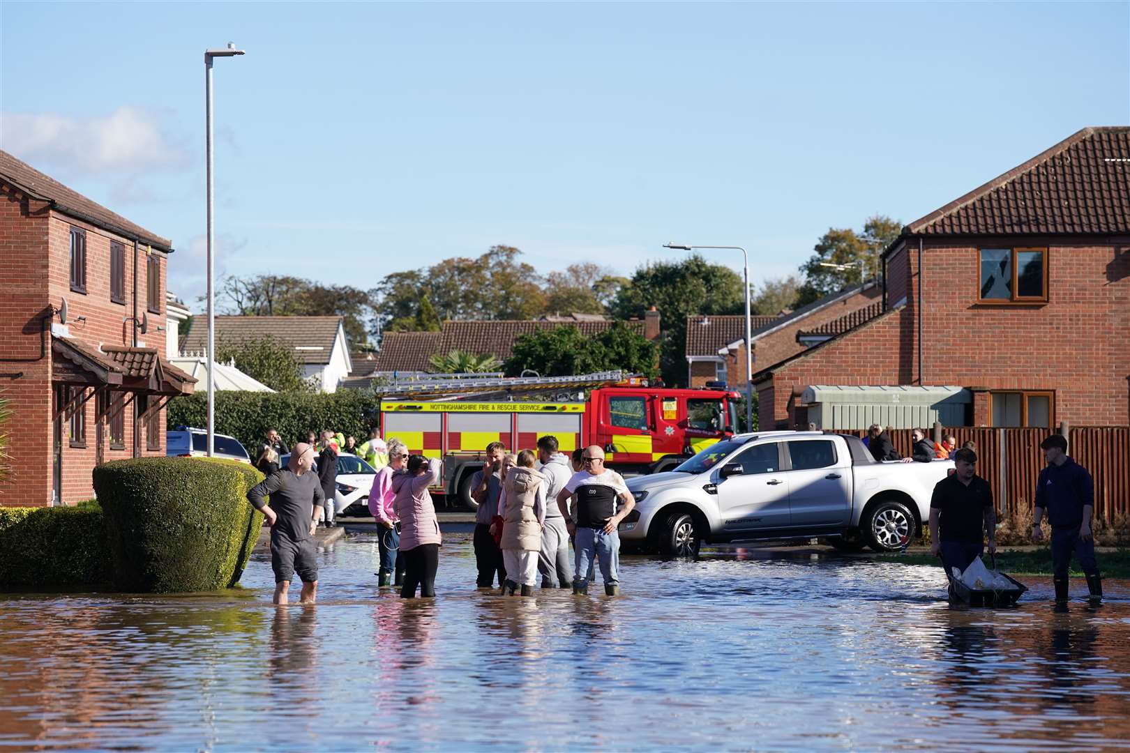 Flooding in Retford, seen here on Sunday, has caused damage to homes (Joe Giddens/PA)