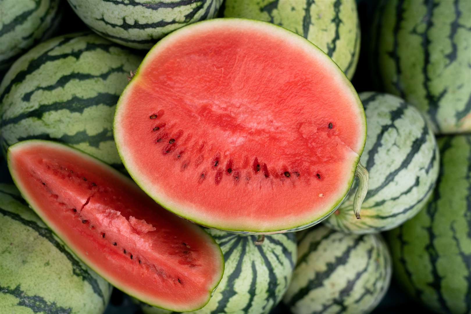 Tesco described the 11,000 watermelons as ‘the largest yield ever produced in Britain’ (Joe Giddens/PA)