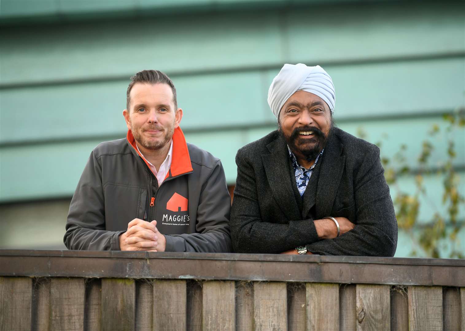 Andrew Benjamin, Maggies Fundraising Manager and Tony Singh MBE. Picture: James Mackenzie.