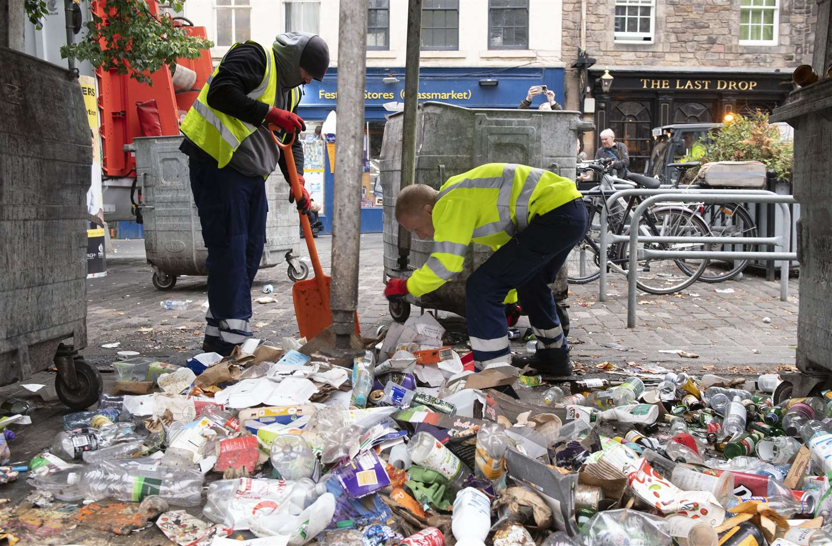 The clean-up began on Tuesday (Lesley Martin/PA)