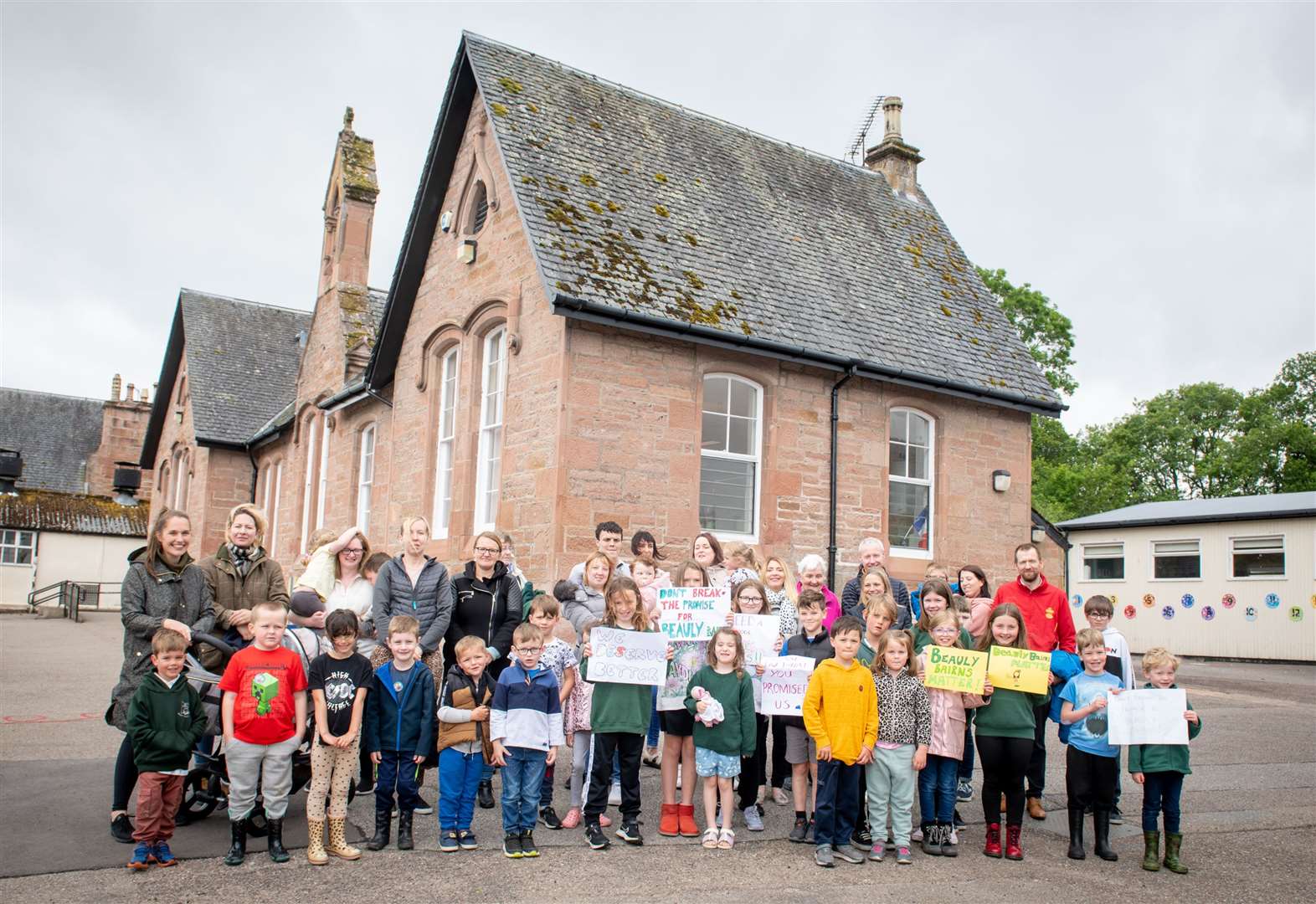 Parents and children call for no more delays to a long-promised primary school in Beauly.