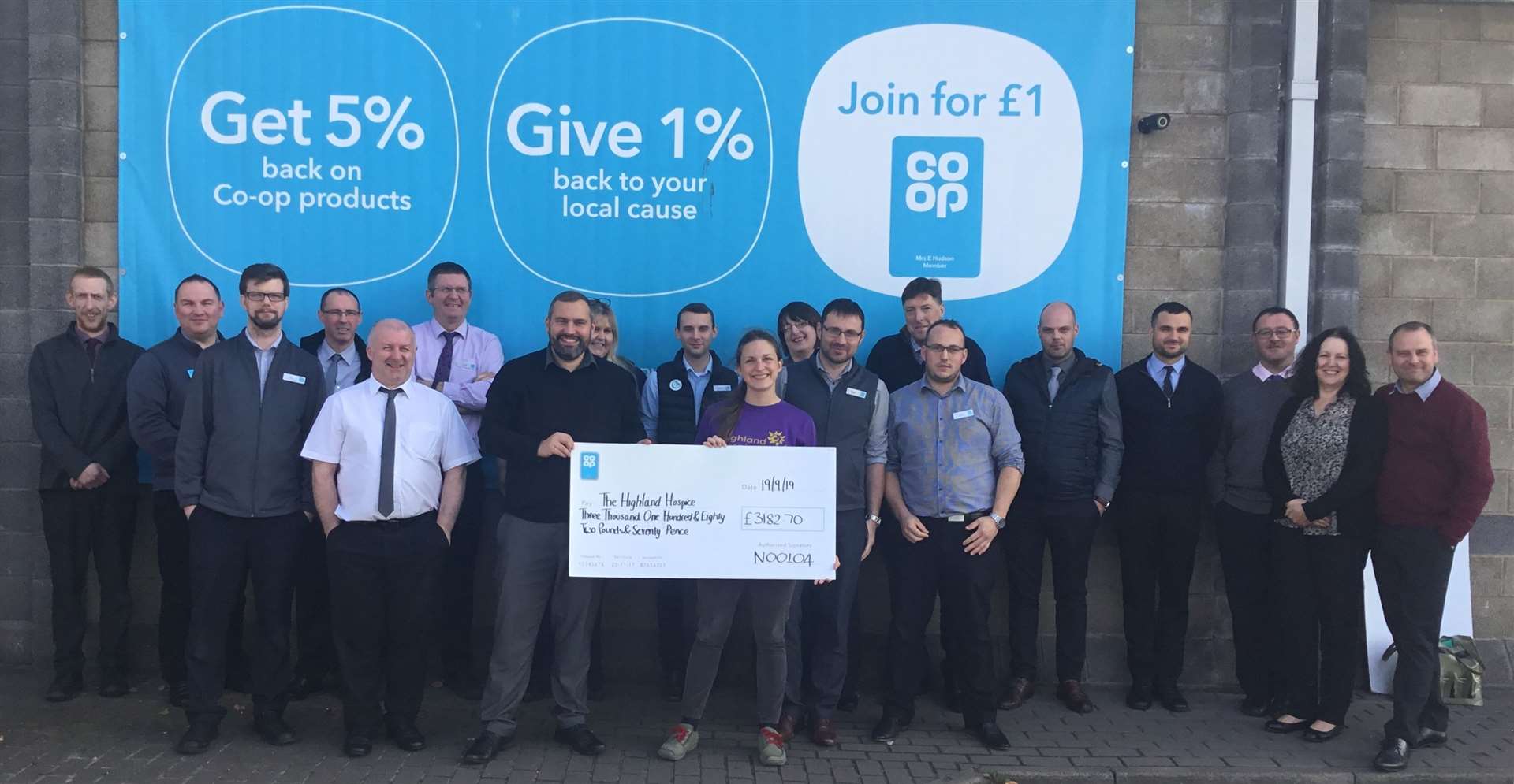 Staff from Co-op stores across the Highlands took part in a range of activities to fundraise for Highland Hospice.