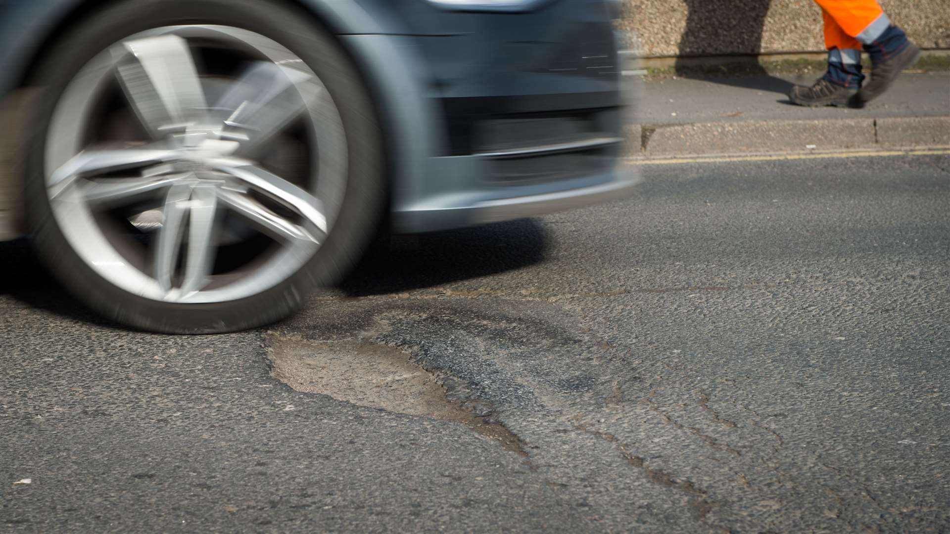 Potholes have been seen in roads across the city.