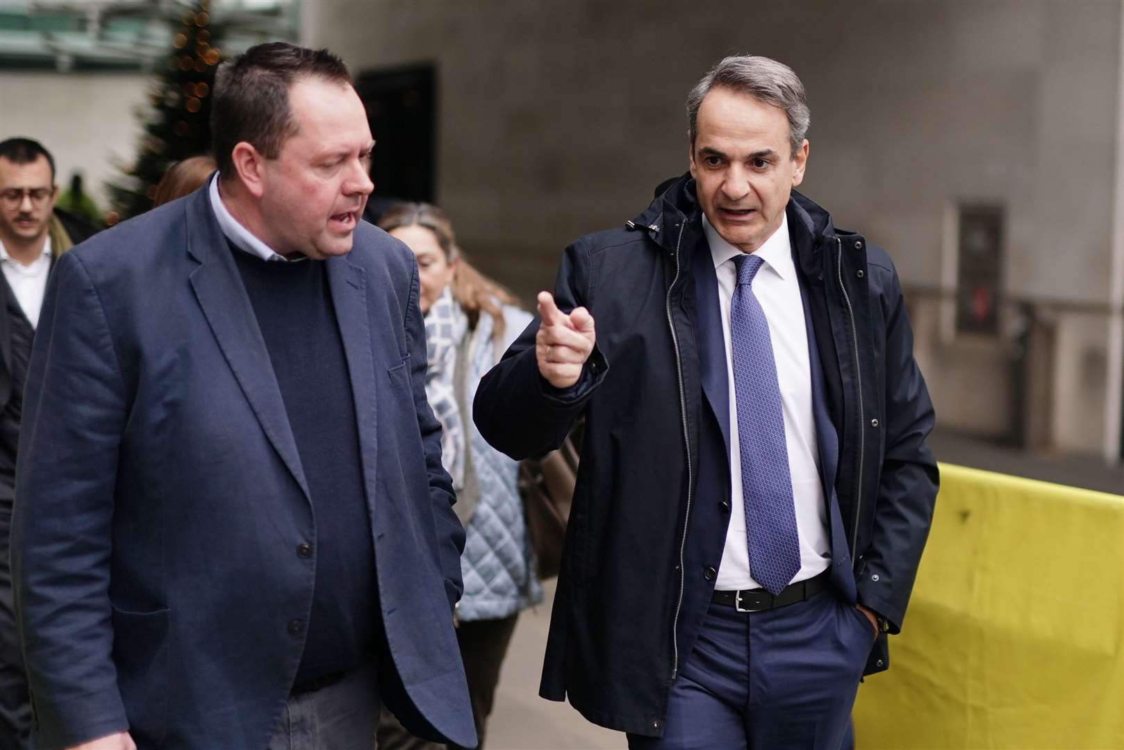 Prime Minister of Greece Kyriakos Mitsotakis made public comments about wanting the Elgin Marbles to be returned ahead of talks with Rishi Sunak (Jordan Pettitt/PA)