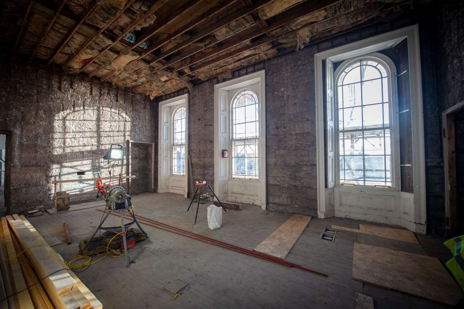 The old Sheriff Clerk's office where the Rose Window will be installed on an interior wall. Picture: Callum Mackay.