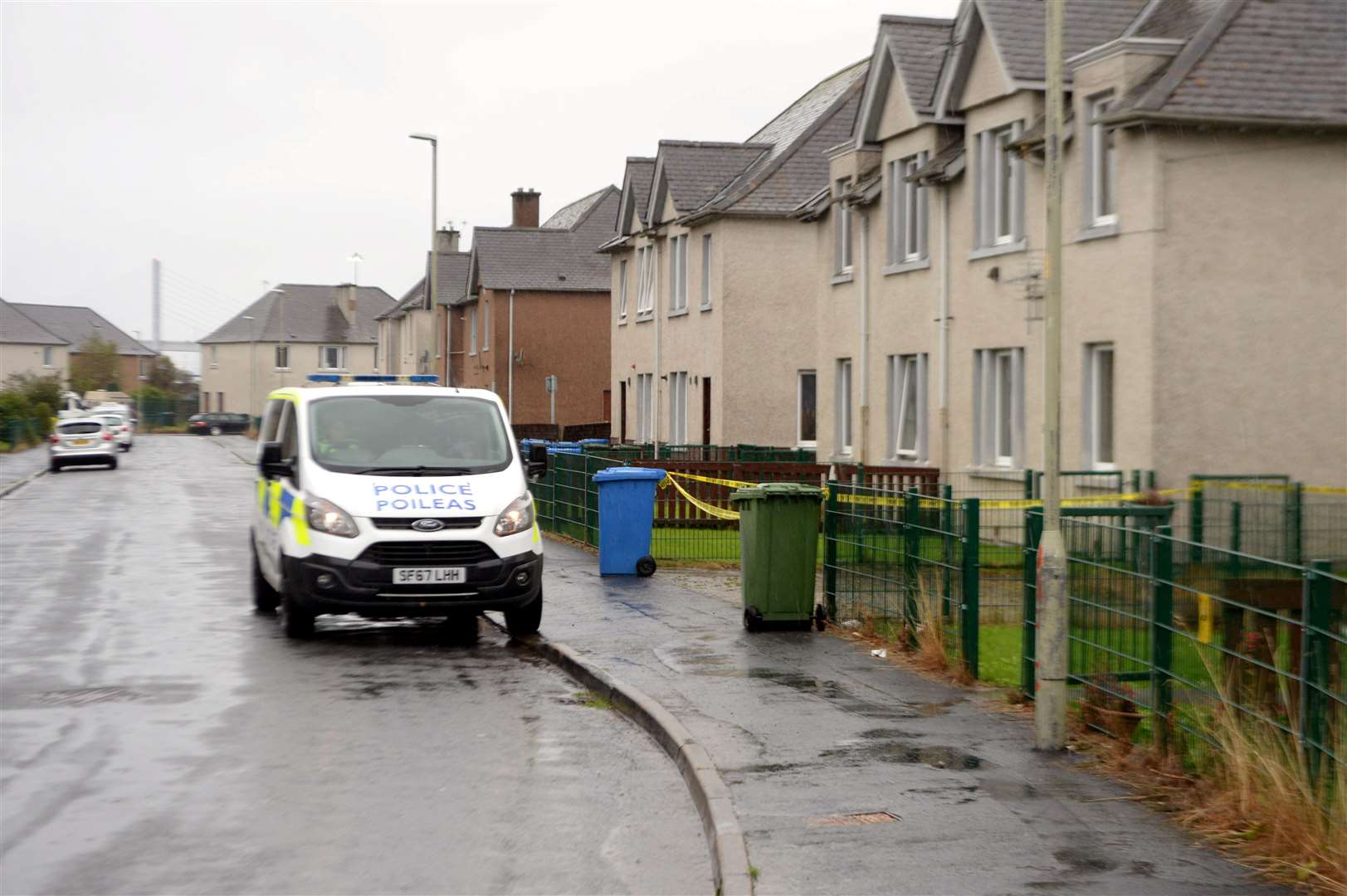 Police at 65 Rosehaugh Road in South Kessock.Picture: James Mackenzie.