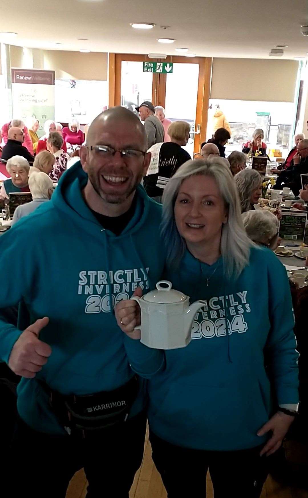 Andy and Ruth at today's coffee morning.