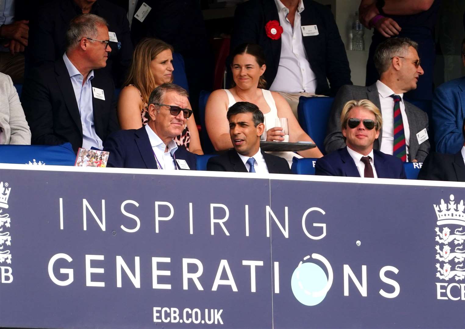 Prime Minister Rishi Sunak attended the second Ashes Test on Saturday (Mike Egerton/PA)