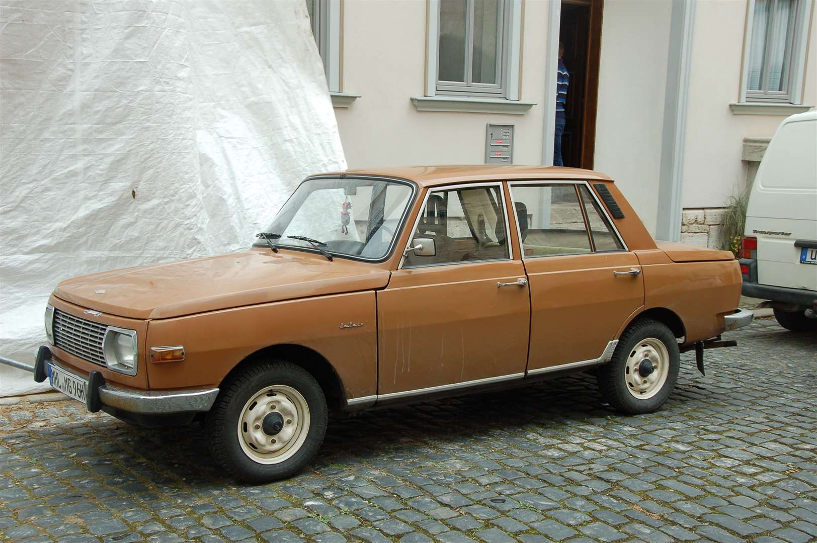 A well cared for Wartburg car in Muhlhausen.