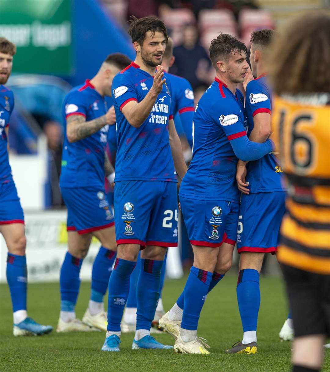 Picture - Ken Macpherson, Inverness. Scottish Challenge Cup 4th Round. Inverness CT(3) v Alloa(0). 12.10.19. ICT's Charlie Trafford celebrates his side's 2nd goal.