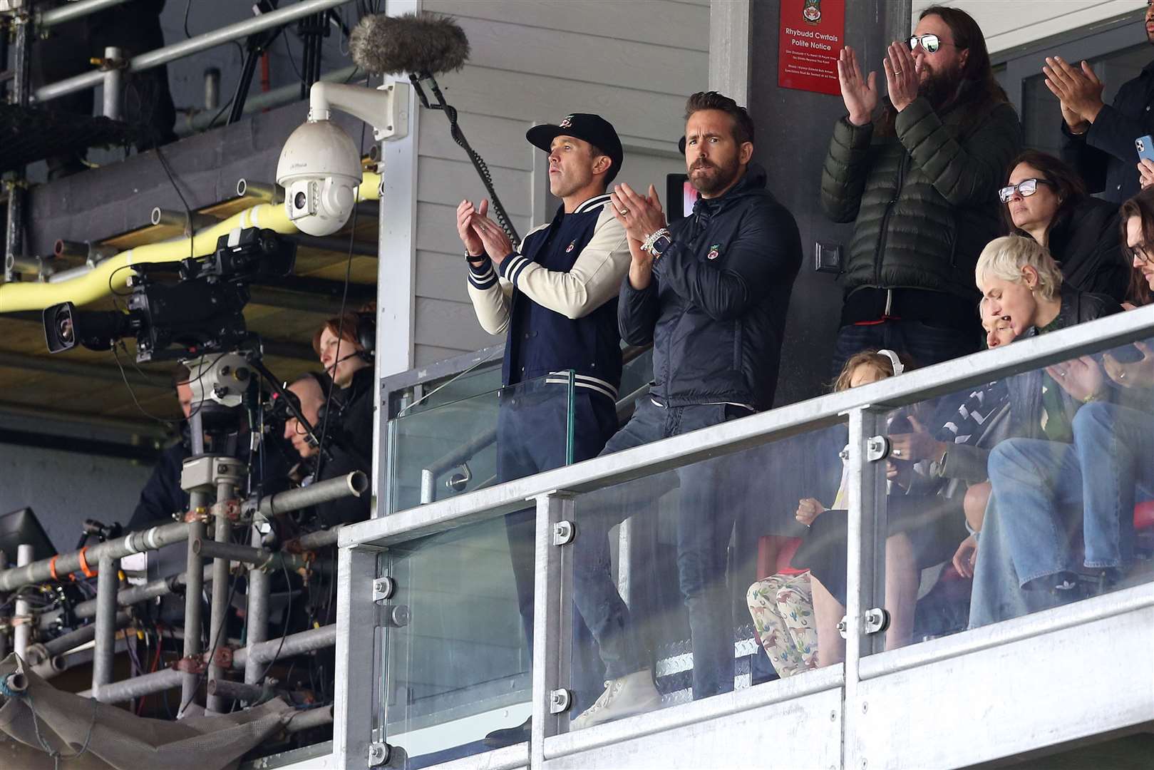 Wrexham co-owners Rob McElhenney and Ryan Reynolds watch their team in action (Barrington Coombs/PA)