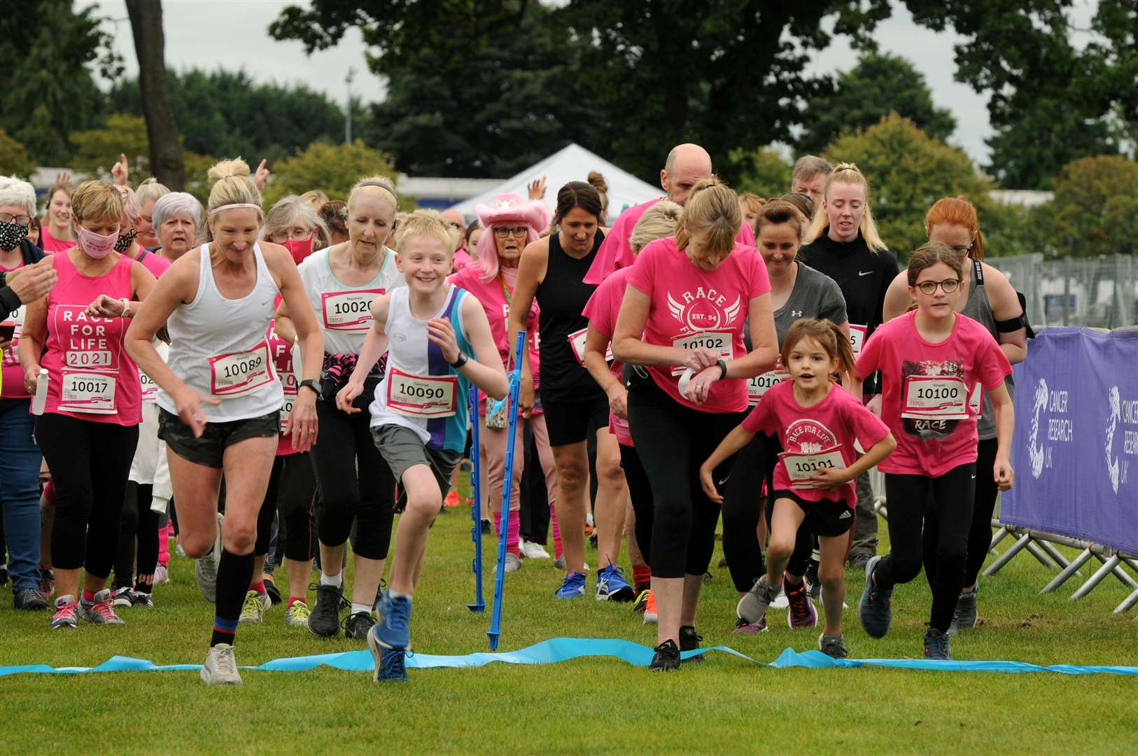 Race for Life 5km 29th August 2021: The start of the race.Picture: James Mackenzie.