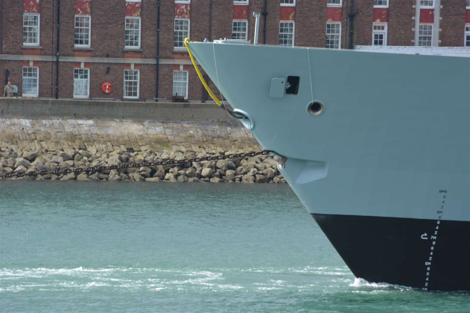 HMS Daring under tow from Portsmouth Naval Base (Ben Mitchell/PA)