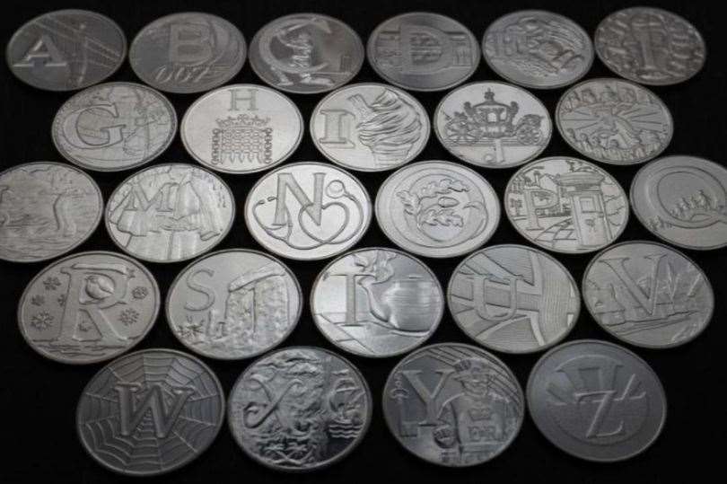 The 26 coins which depict, alphabetically, what makes Britain great.