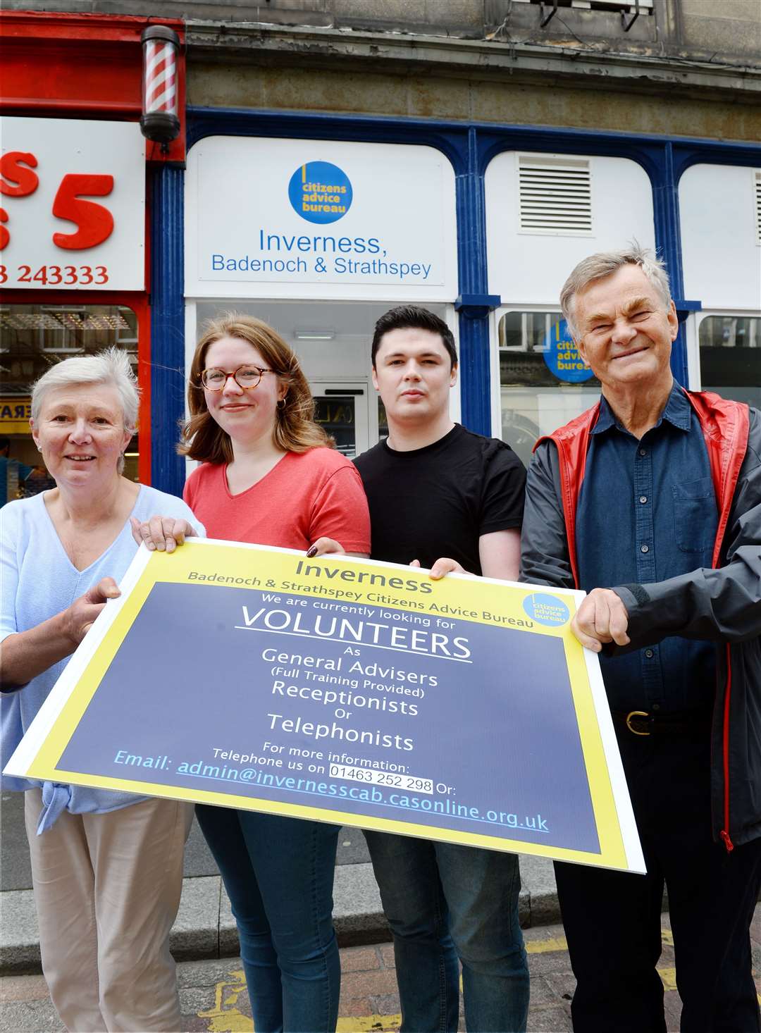 Volunteers Jan Heath, Marija Arbeitere, James Brook and chairman Di Alexander....Picture: Gary Anthony. Image No.044225.