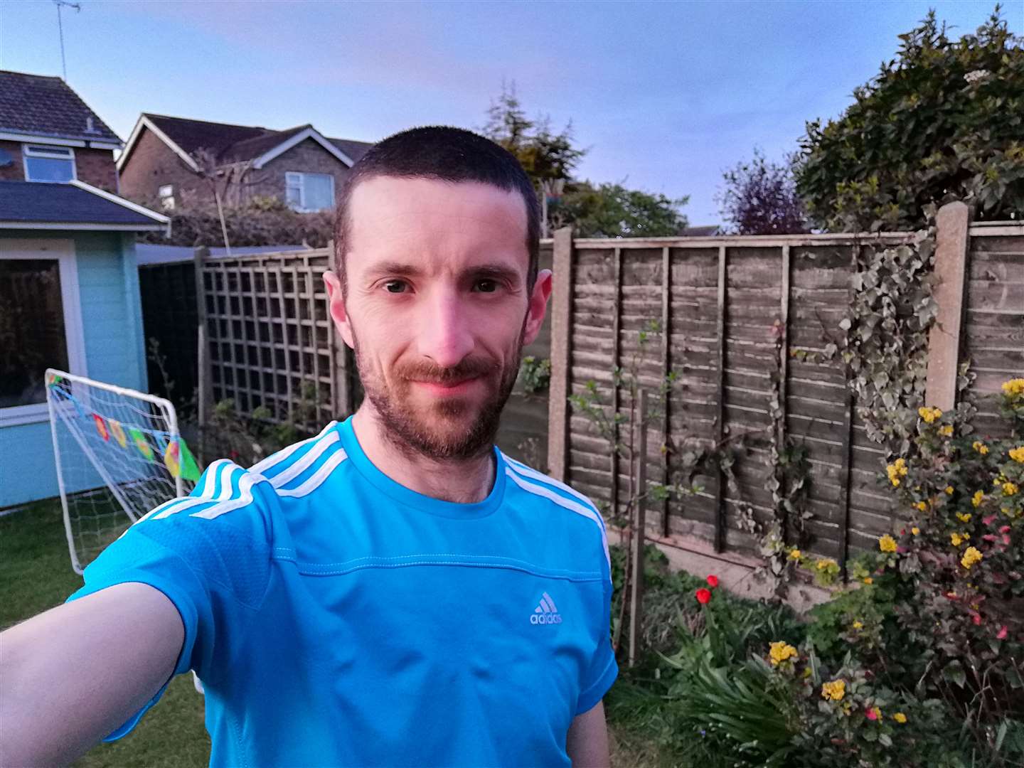 MARATHON MAN: Neil Musgrove putting his best foot forward for an ultra marathon in his back garden in Leeds. Picture: Neil Musgrove / Submitted by Leeds Cares.