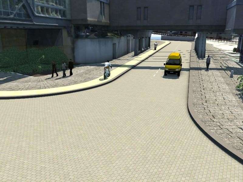 Artist's impression of Eastgate underpass.