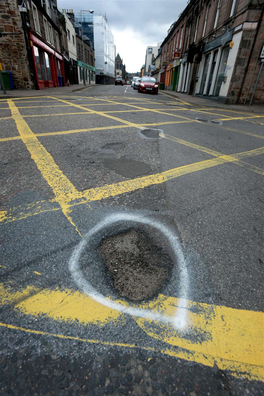 Academy street....Town Potholes.Picture: SPP. Image No.043584 ..