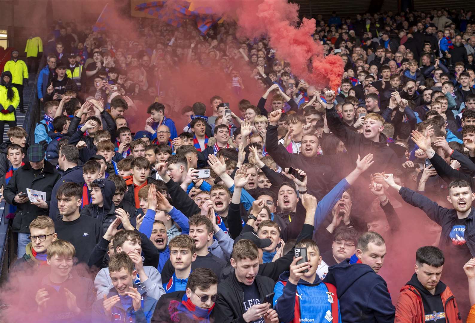 Over 4000 Inverness Caledonian Thistle fans watched them beat Falkirk in the semi final.