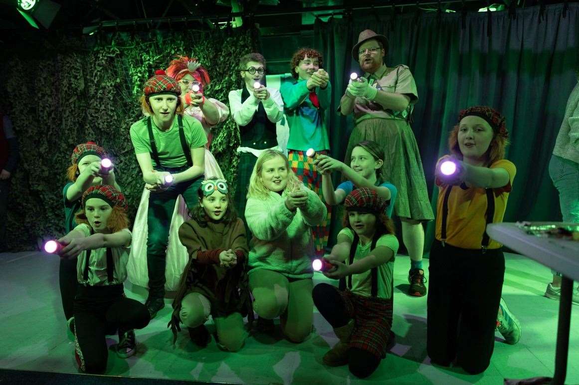 The Florians panto's seven drams, forest animals, Jackie The Jester, Prince Harmless and Bertha. Picture: Matthias Kremer