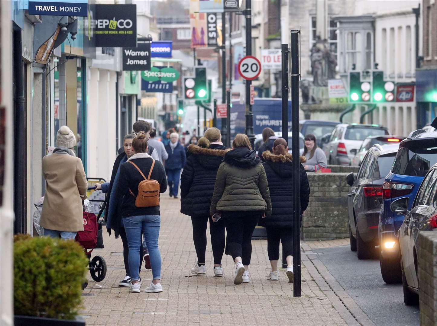 Shoppers returned to the High Street in Newport, Isle of Wight, which is entering a more relaxed Tier 1 (Steve Parsons/PA)