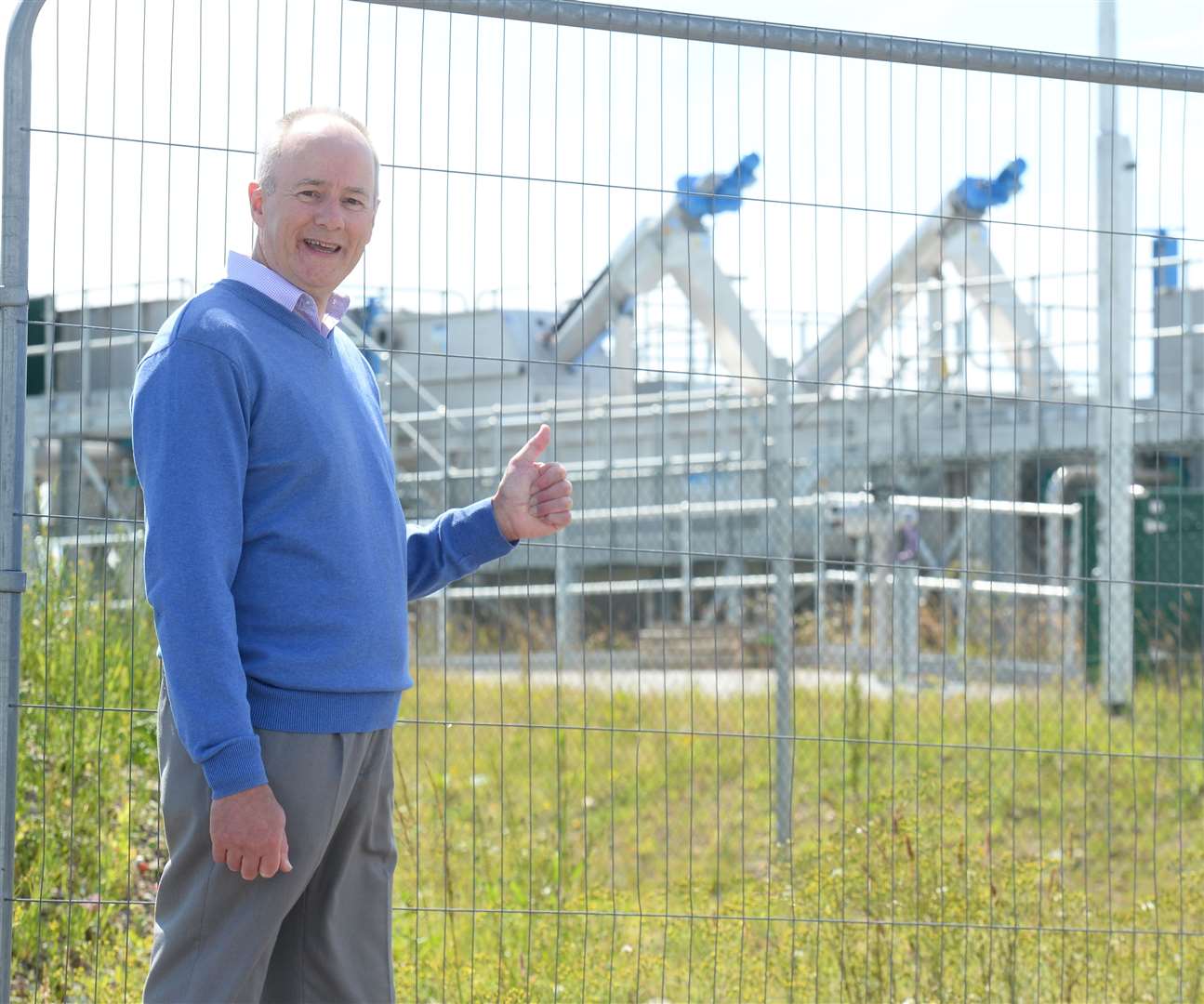 Clive Meredith outside the controversial Ardersier Waste Water treatment Plant...Picture: Gary Anthony..