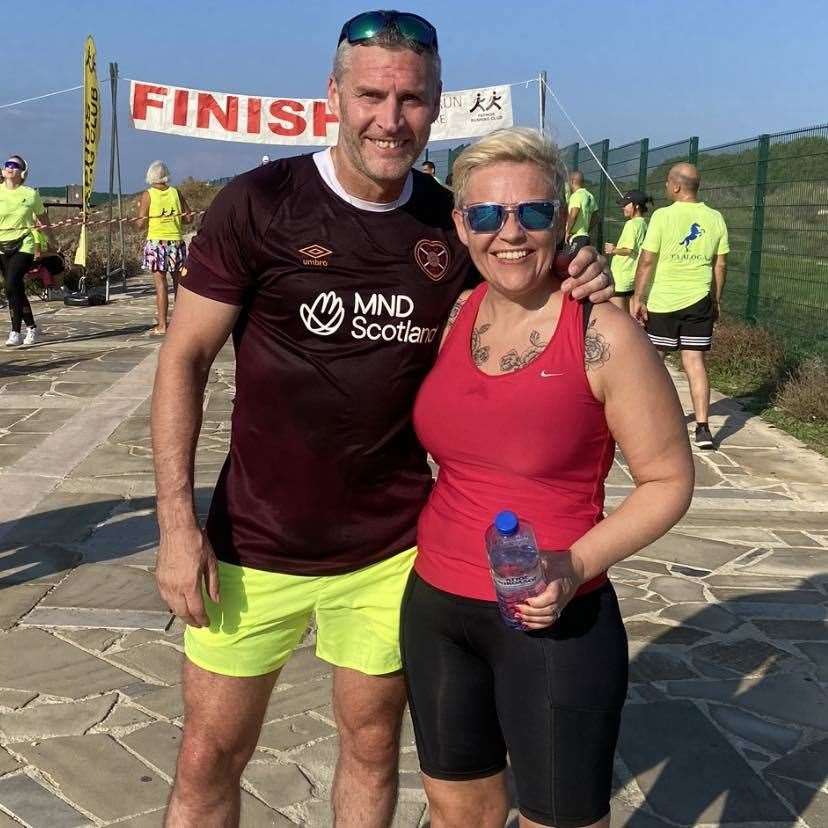 Gregor and wife Sian teqamed up for the charity challenge