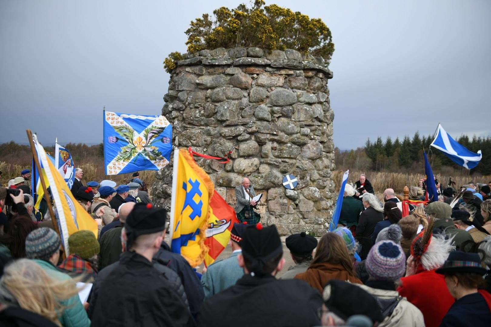 The service took place at the cairn at Culloden Battlefield.