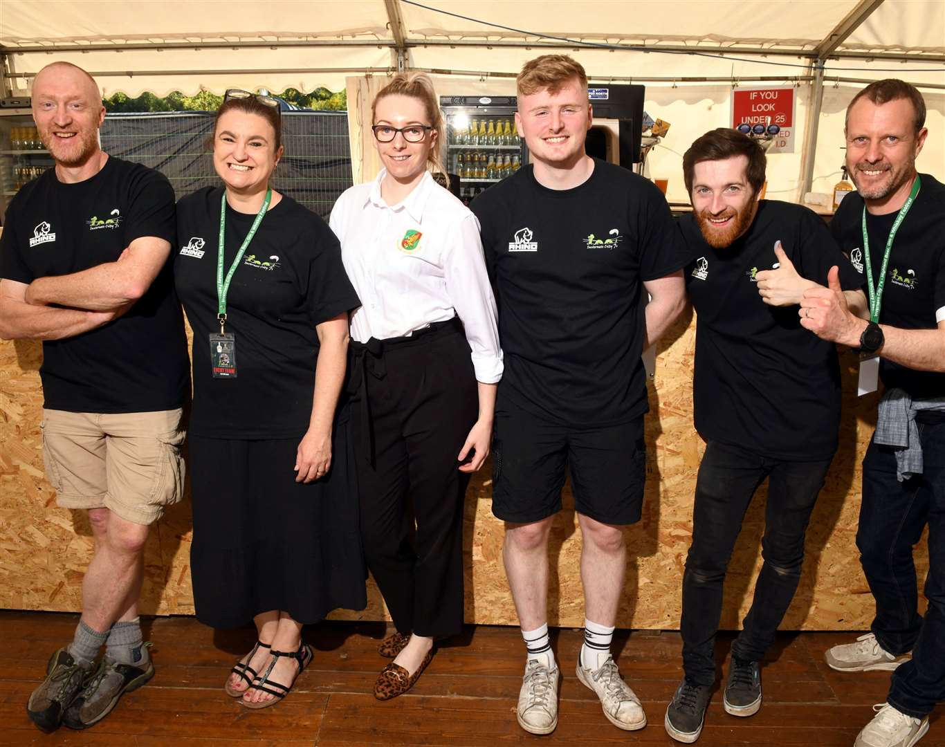 Bar staff: John Rutter, Claire McGonigal, Claire Fowler, Ritchie Dinnes, Ross McDonald and James Burns. Picture: James Mackenzie