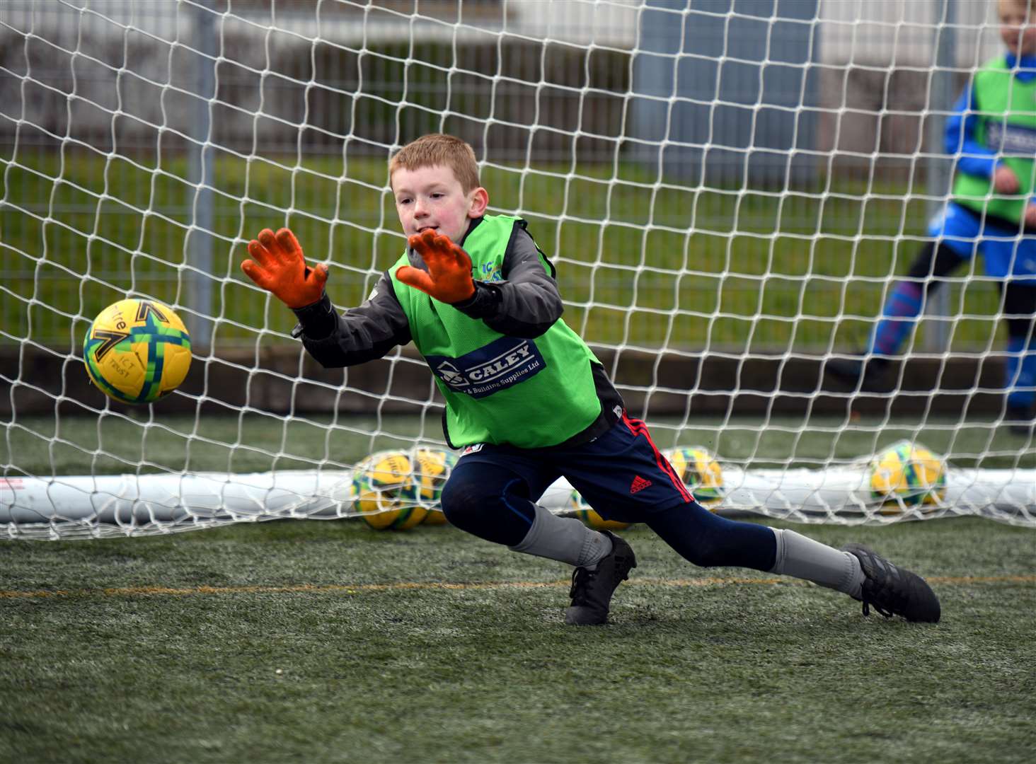 Caley Thistle Easter Camp at Millburn Academy: Saving the Ball.  Pictured: James Mackenzie.