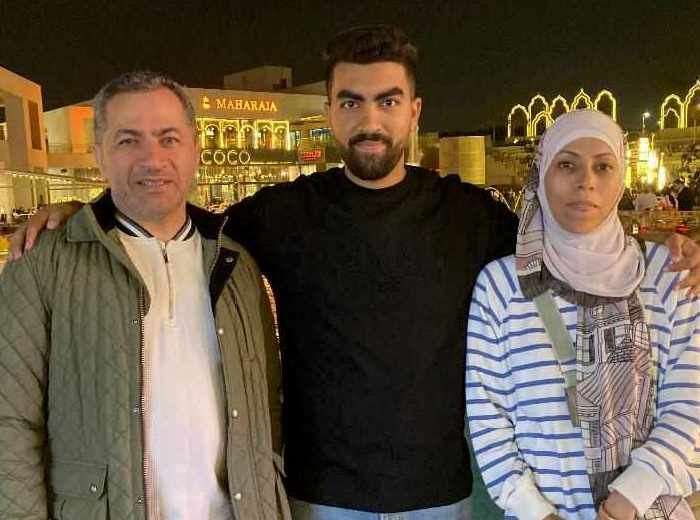 Dr Salim Ghayyda is reunited with his sister, Hadeel, and nephew, Waleed.