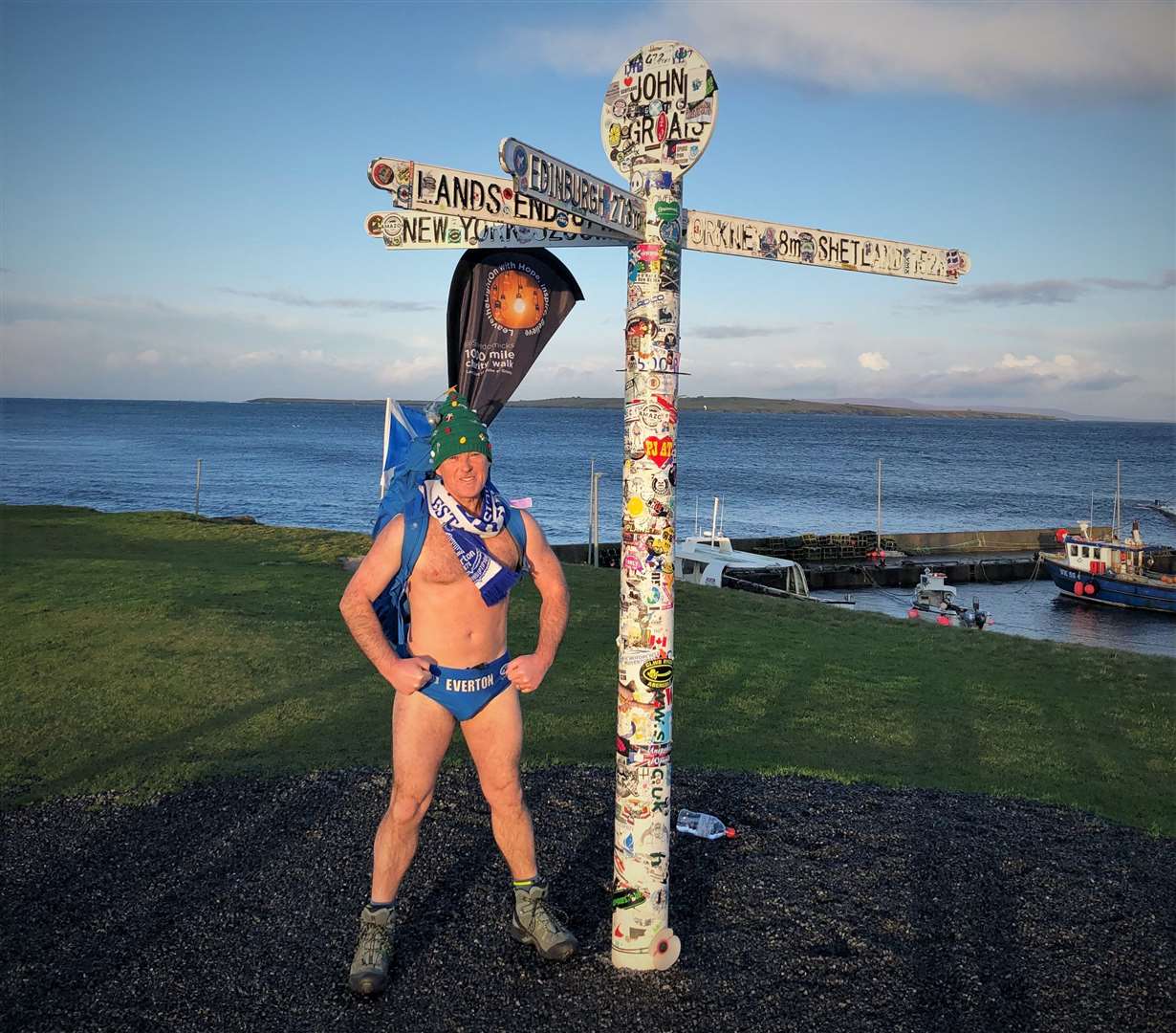 Speedo Mick as he set out on his challenge in 2020.