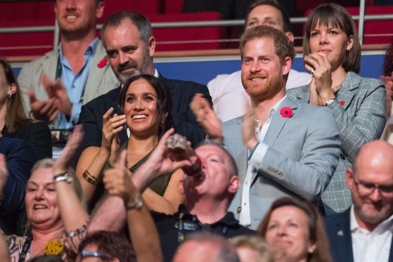 The Duke and Duchess of Sussex at the Invictus Games in 2018 (Dominic Lipinski/PA)