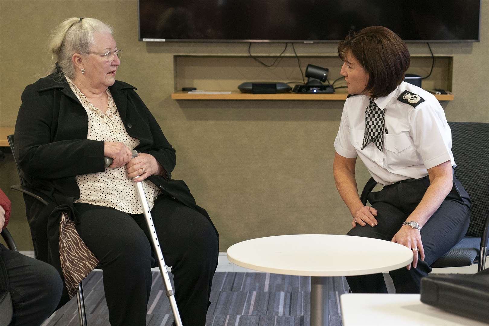 Mrs Caldwell met Police Scotland Chief Constable Jo Farrell on Wednesday (Andrew Milligan/PA)