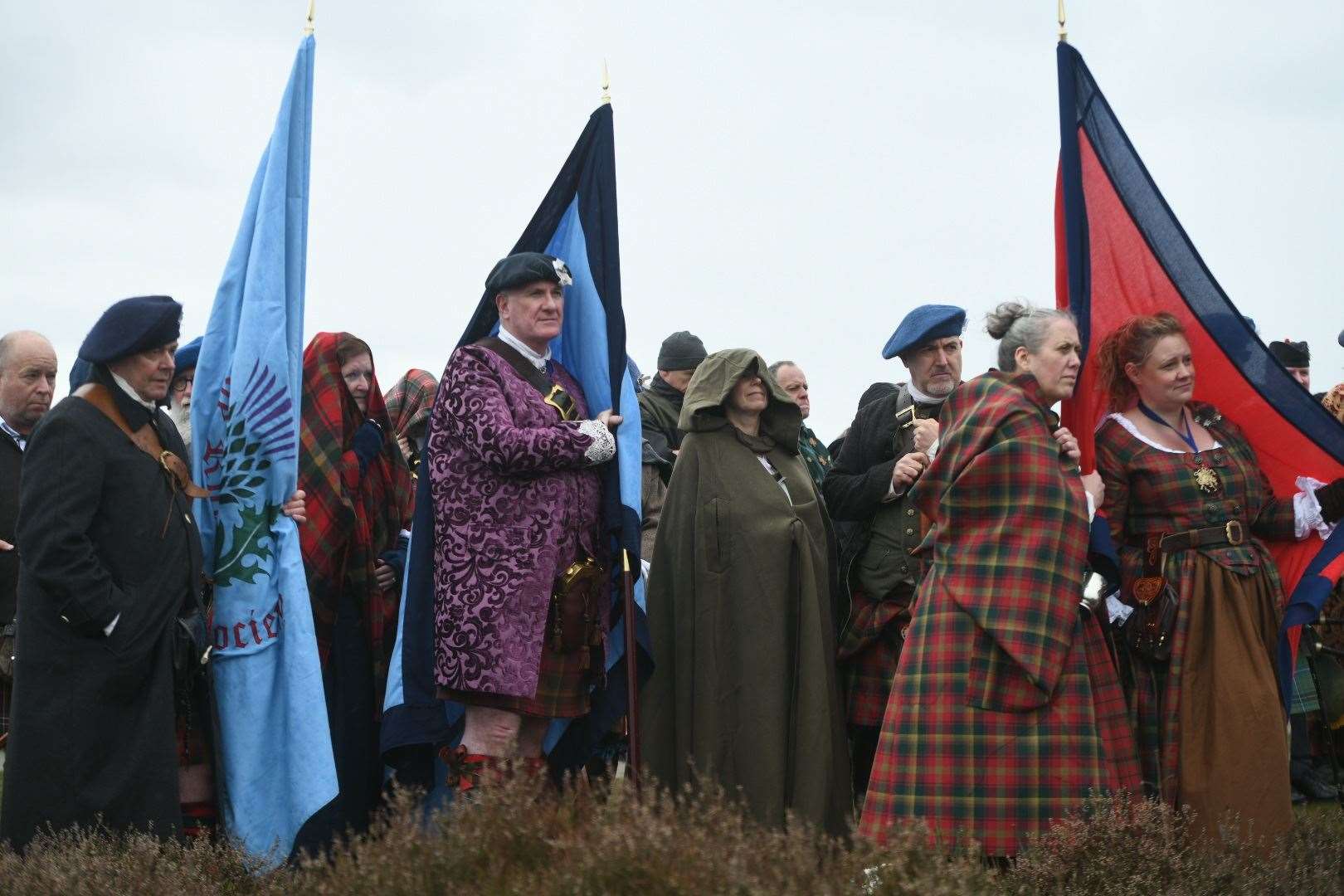 People gathered to mark the anniversary of the Battle of Culloden. Picture: James Mackenzie