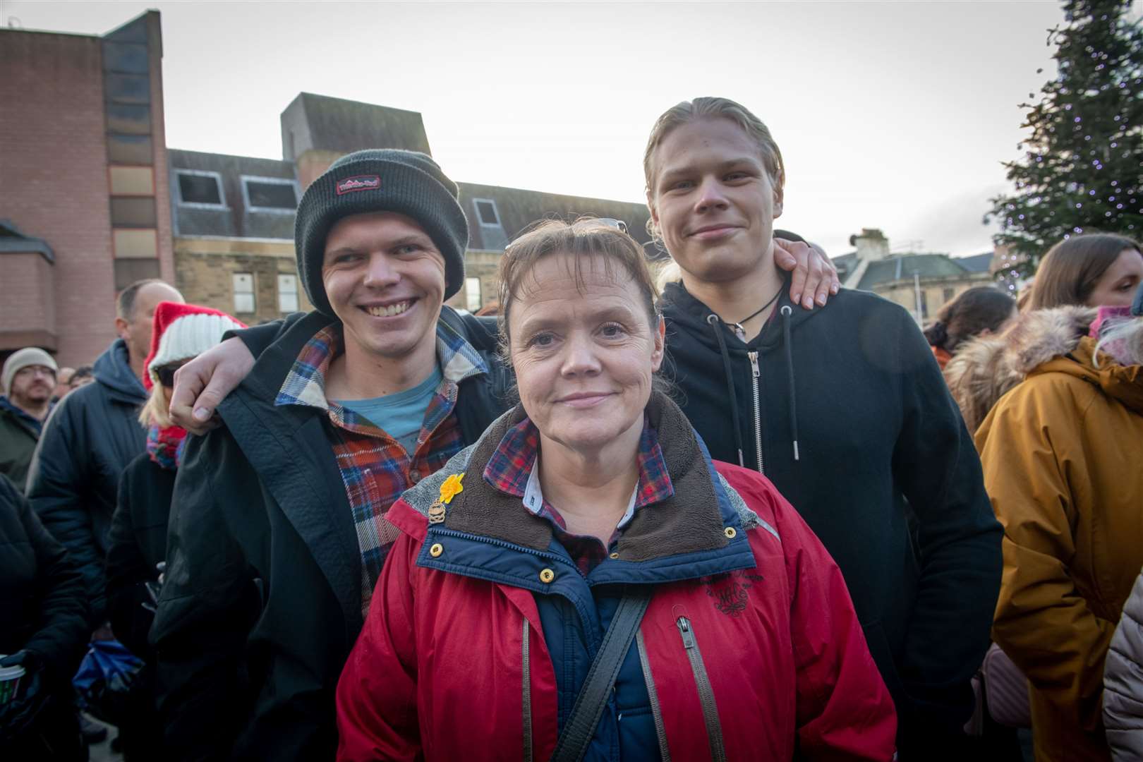 Ginette with James and Jack Playle. Picture: Callum Mackay