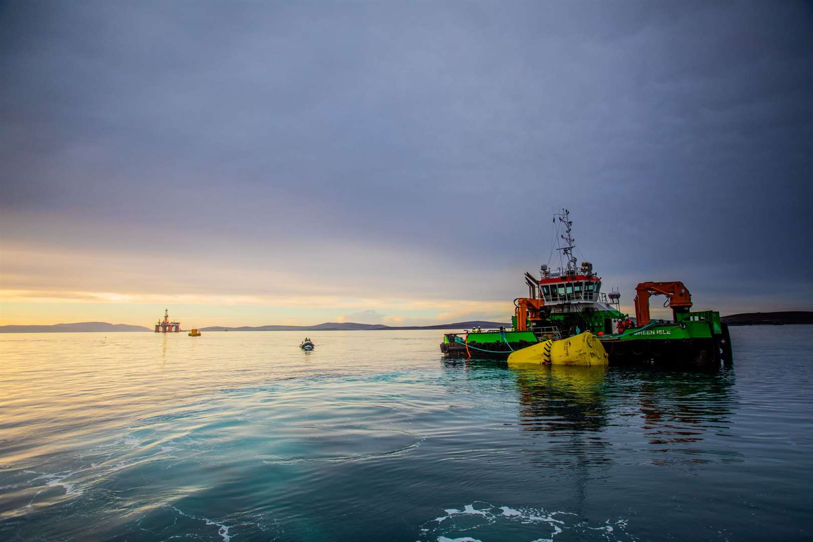 AWS testing Waveswing at EMEC's Scapa Flow test site. Picture: EMEC.