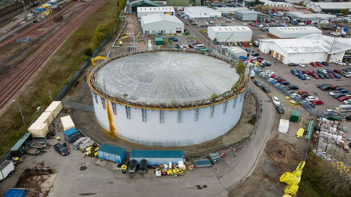 The once familiar sight in Inverness has been demolished to make way for a green hydrogen hub.