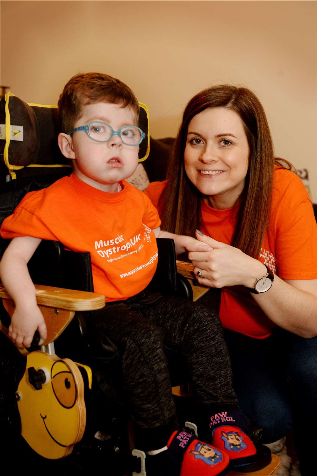Leo Flett and mum Louise fundraising for Muscular Dystrophy. Picture: Gary Anthony