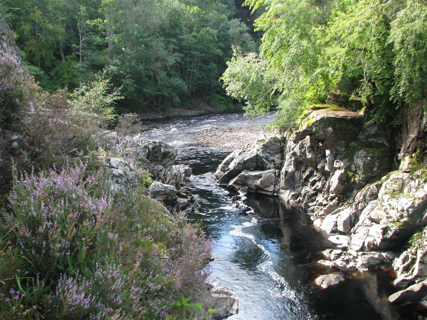 Randolph's Leap - at the entrance to the gorge on the River Findhorn. Photo by John Davidson.