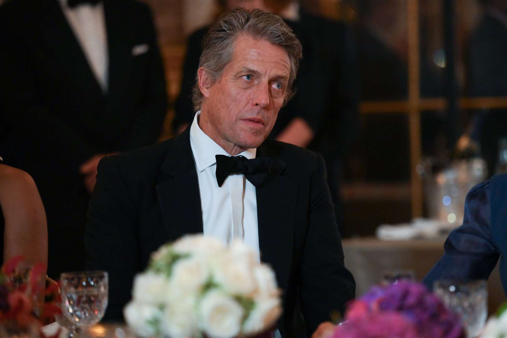 Hugh Grant attends the State Banquet at the Palace of Versailles (Daniel Leal/PA)