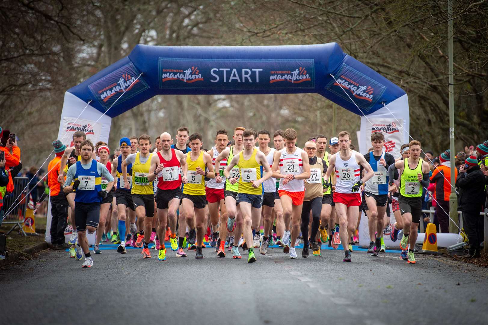 Inverness Half Marathon 2023 start. Picture: Callum Mackay..