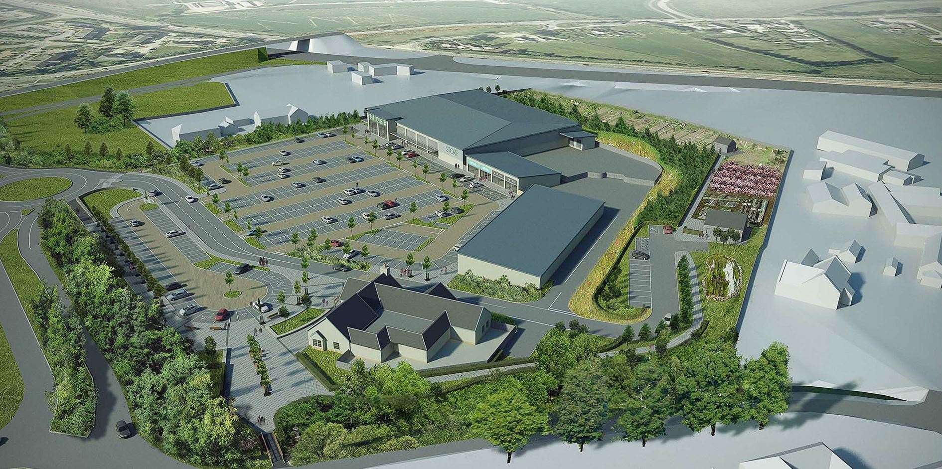 Permission is being sought for a three-year extension of planning permission to expand the retail park at Inshes.