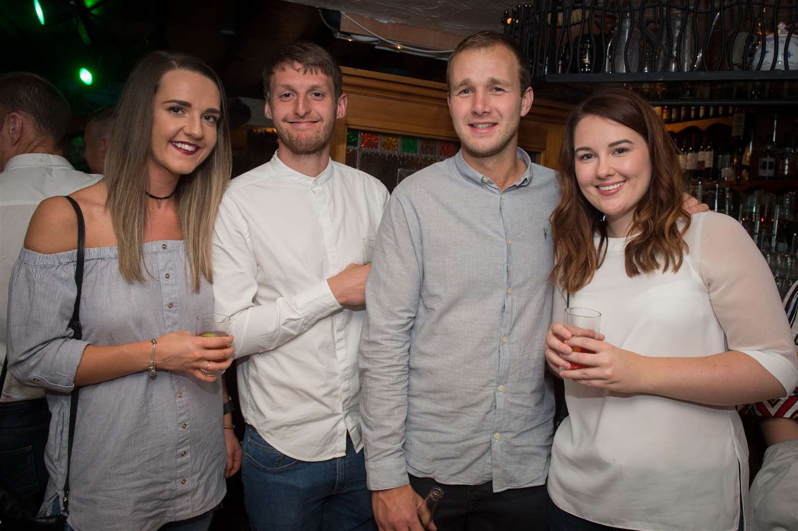CitySeen 02SEP2017 ..Night out for friends (left to right) Rae Wilson, Johnny Gott, Gavin Reid and Jodie Reid...Picture: Callum Mackay. Image No. 038786.