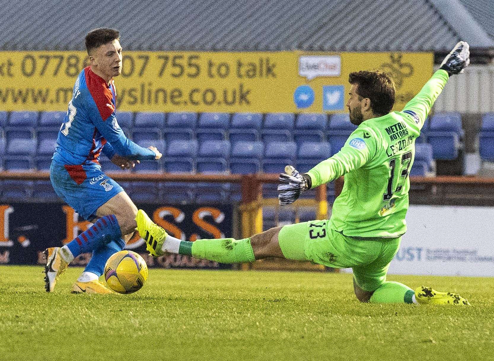 Daniel Mackay playing for Inverness last season scoring against Dundee. Picture: Ken Macpherson