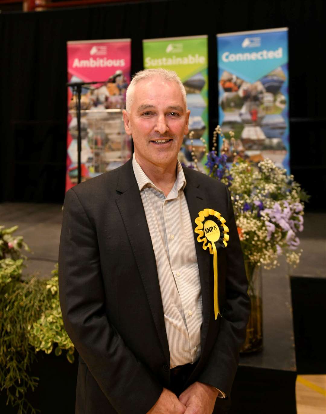 Karl Rosie after being re-elected as SNP councillor for Thurso and Northwest Caithness in 2022. Picture: Callum Mackay