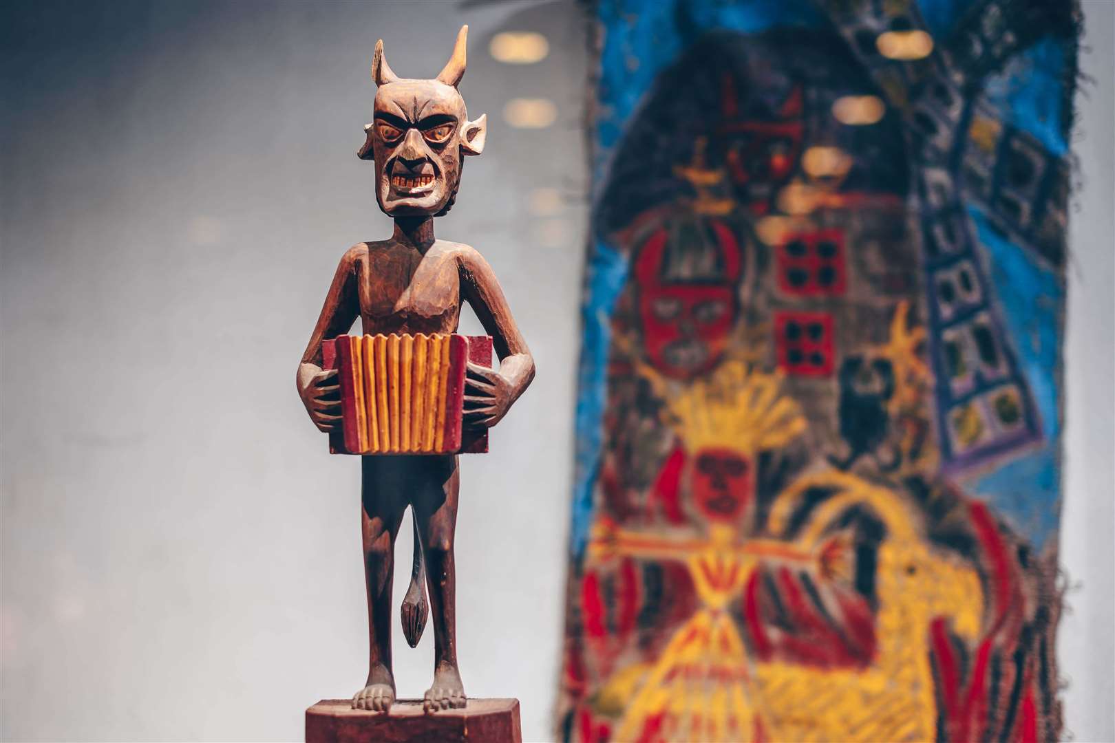 Quirky statue in the world's only devil museum. Pictures: A Aleksandravicius