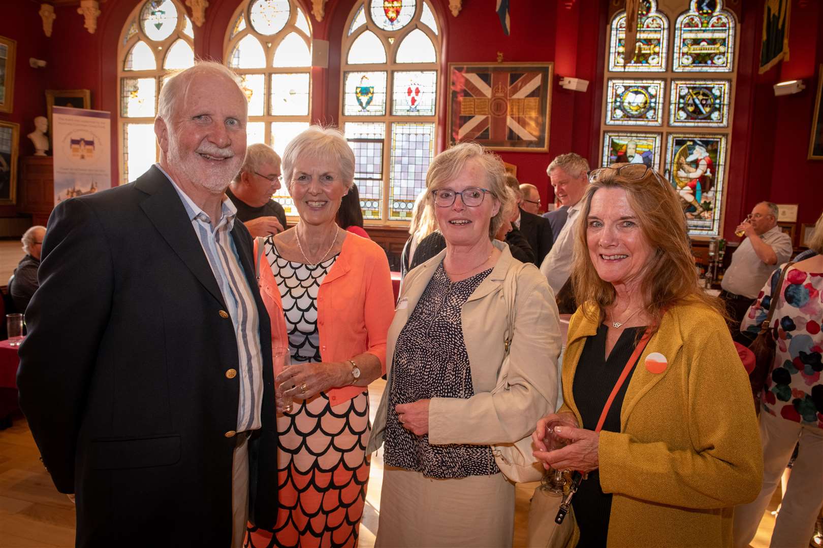 David and Rosemary Stallard (left) with Chris Cochrane and Katrina Beaton at the 30th anniversary celebrations of Befrienders Highland.