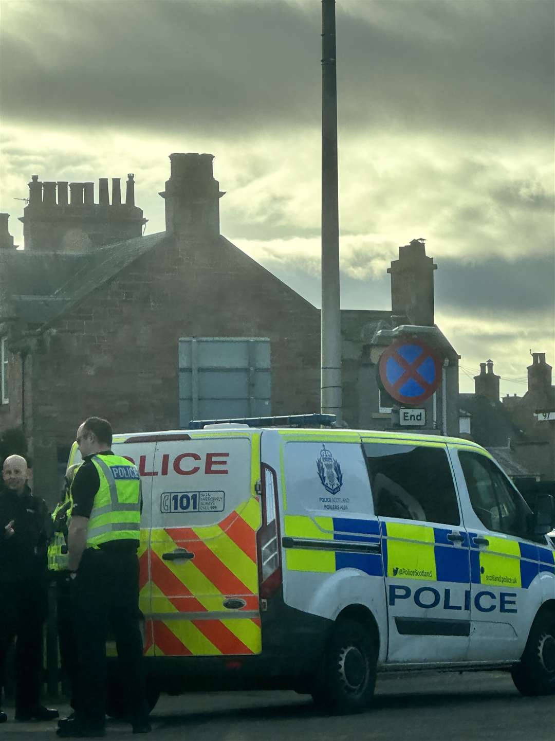 A heavy presence of police officers and vehicles have been seen in Kenneth Street, Inverness.